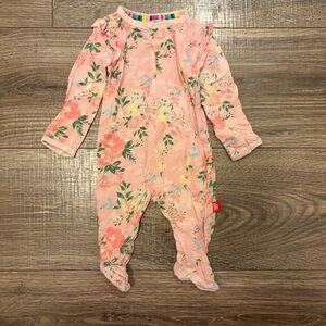 Magnetic Me Pink Floral Footed One-Piece